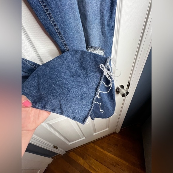 No Boundaries Juniors Size 17 Blue Wash Distressed Button Fly Denim Jeans 14 - Picture 11 of 13